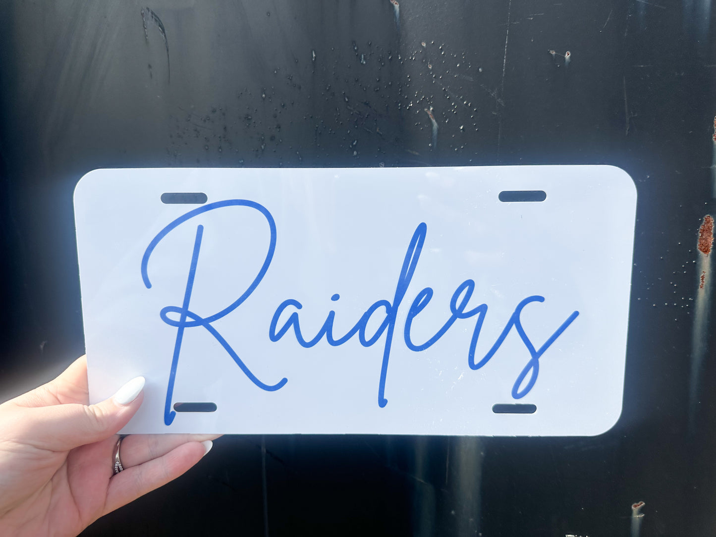 Raiders Car Tag