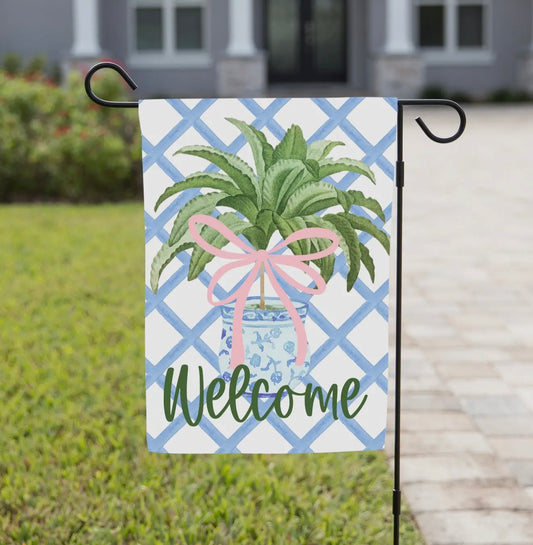 Spring Garden Flag - Potted Chinoiseries Palm