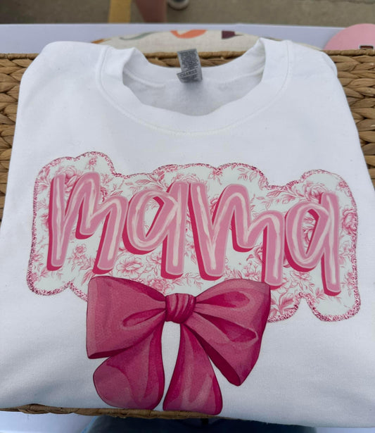 Floral Pink “MAMA” Sweatshirt