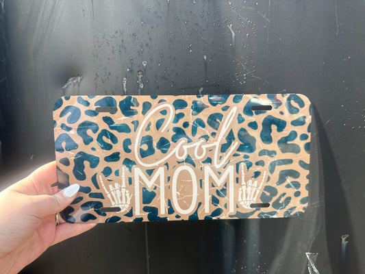 Cool Mom Cheetah Car Tag