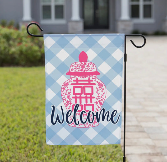 Garden Flag - Hot Pink Patterns Case